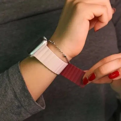 Viva Madrid Cosmo Watch Strap Apple Watch 42/44/45Mm Pink/Purgundy